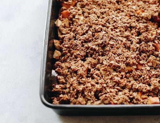 Easy to whip up and full of healthy goodness, this Peach and Apple Crisp will quickly become a favorite for your next cook-out or late summer BBQ!