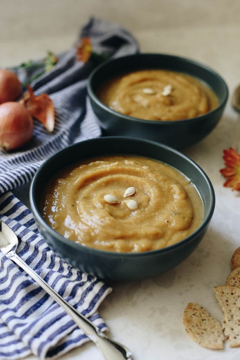 Acorn Squash Soup [vegan] The Healthy Maven