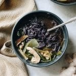 Feeling a little under the weather or in need of a good immune-boost for cold and flu season? This is my go-to healing bowl full of healthy ingredients like mushrooms, miso, chicken broth and veggies.