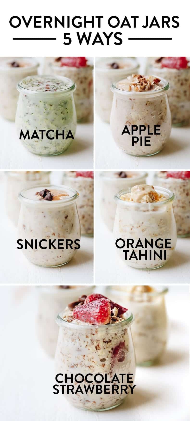 Have you heard of overnight oats? They're an easy, delicious and healthy breakfast that takes 2 minutes to make! I've teamed up with Bob's Red Mill to show you how to make overnight oat jars - 5 ways!