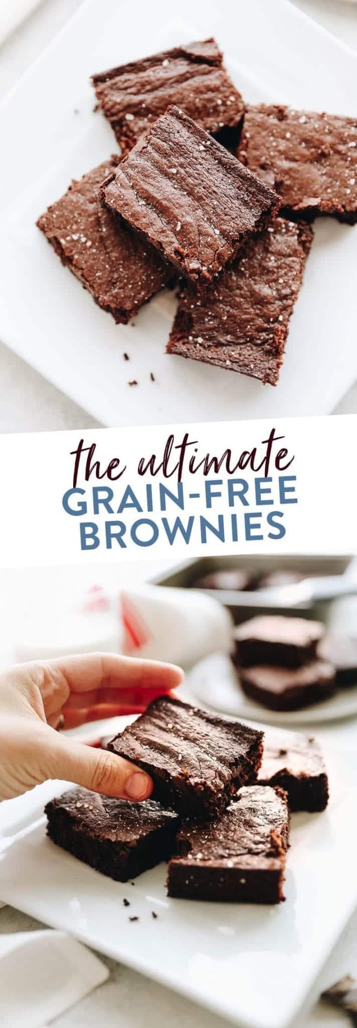 The ultimate grain-free brownies - flourless, decadent, fudgy and healthy, these grain-free brownies will become your favorite dessert recipe on first bite.