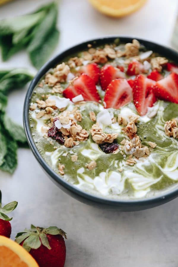 Matcha Mint Smoothie Bowl Recipe The Healthy Maven