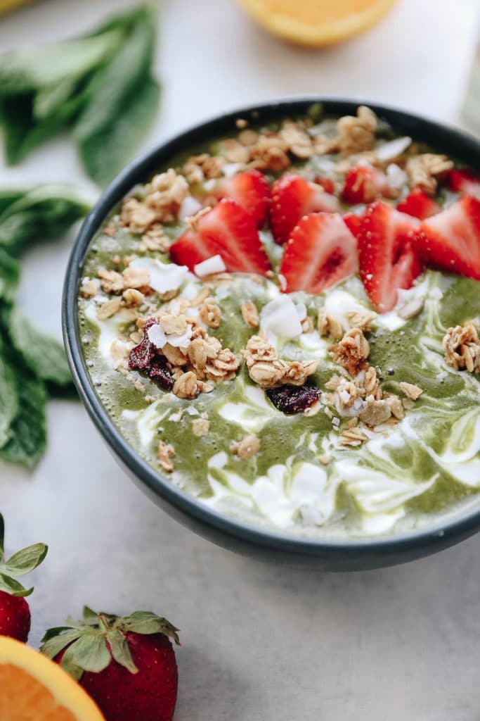 Matcha Mint Smoothie Bowl Recipe The Healthy Maven