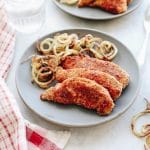 For a delicious adult version on a kids classic whip up these easy and healthy baked buffalo chicken fingers!