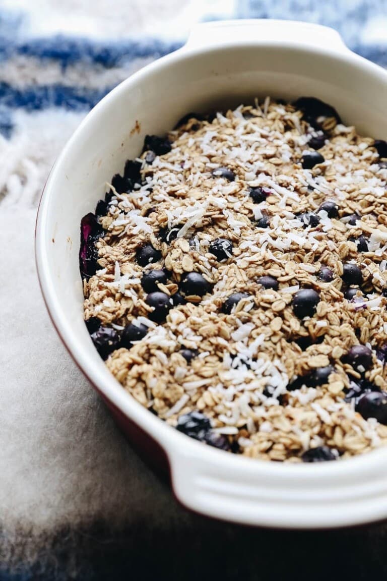 Blueberry Coconut Baked Oatmeal