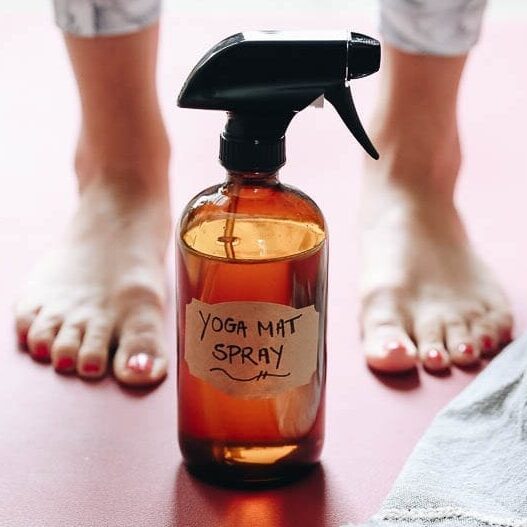 DIY Yoga Mat Cleaner and how to keep your mat clean and healthy after each yoga practice.