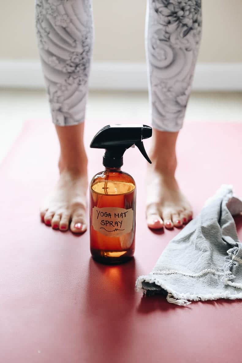 yoga mat spray