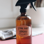 Yoga mats can be a breeding ground for bacteria so keep yours clean with this DIY Yoga Mat Spray. Made from simple and natural ingredients like witch hazel, essential oils and water, this yoga mat cleaner is a no-brainer for any yogis looking to clean their mats regularly.