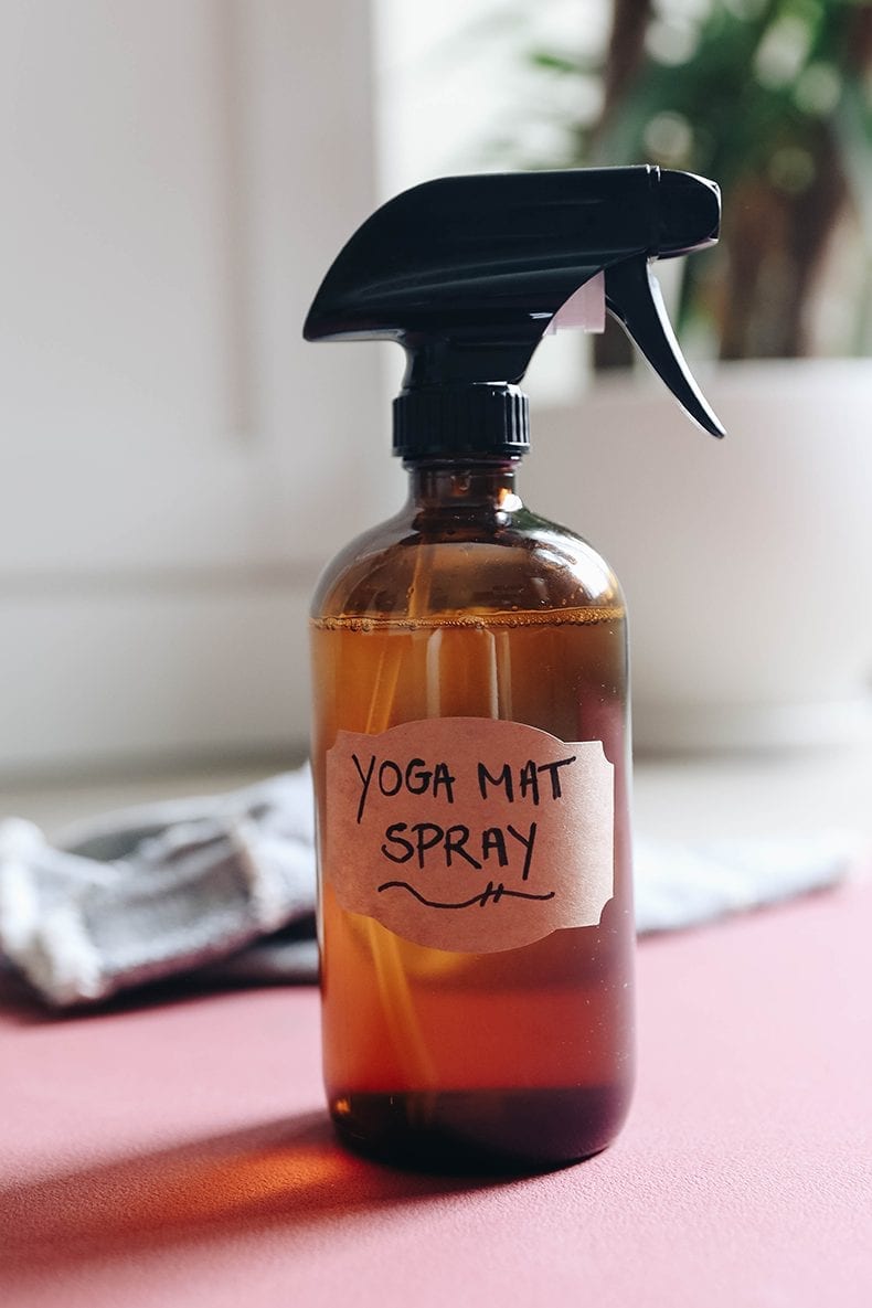 yoga mat spray