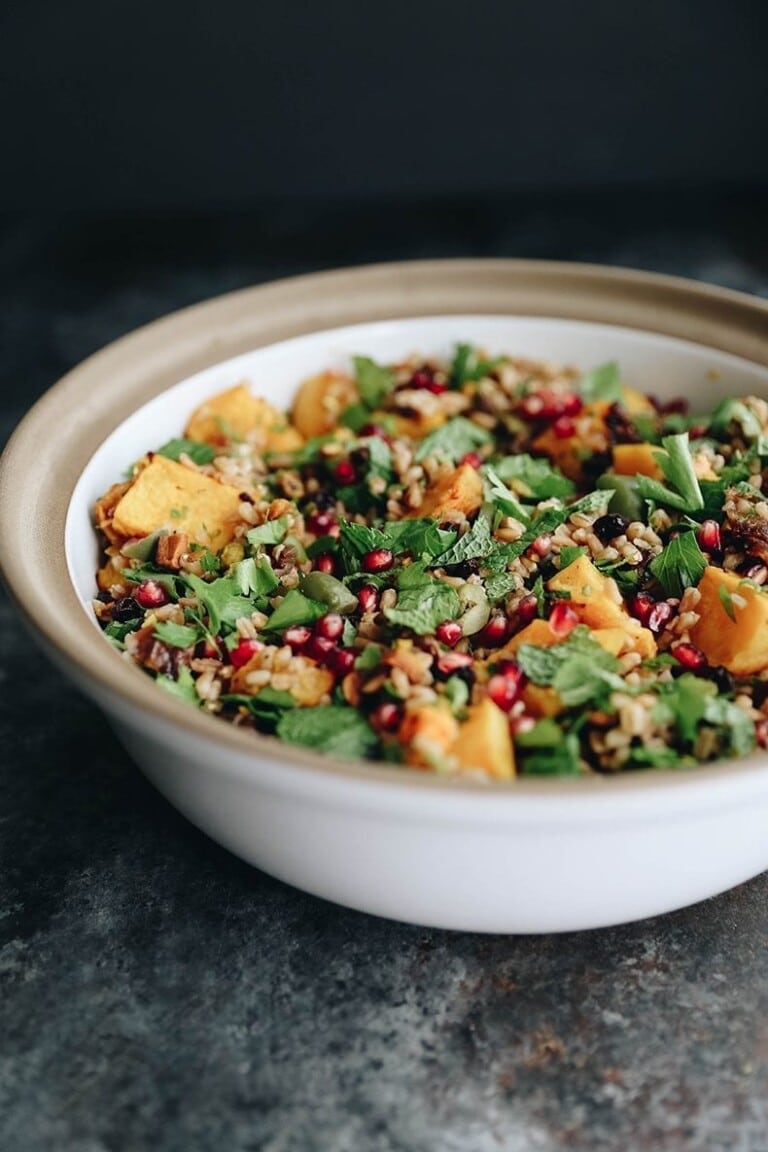 Harvest Farro Salad [with Butternut Squash] The Healthy Maven