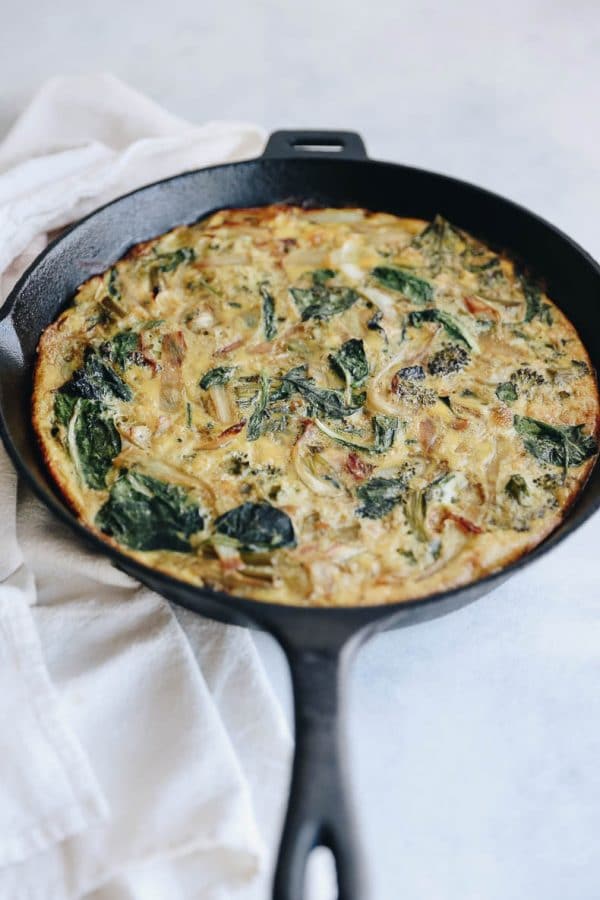Caramelized Onion, Broccoli and Spinach Frittata The Healthy Maven