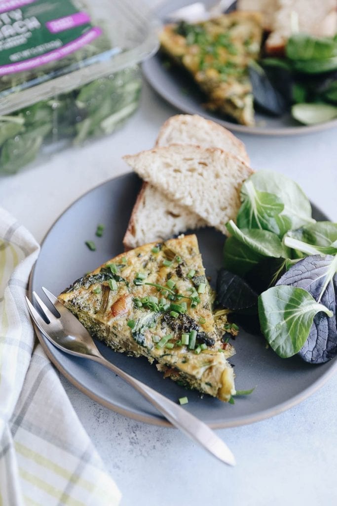 Caramelized Onion, Broccoli and Spinach Frittata The Healthy Maven