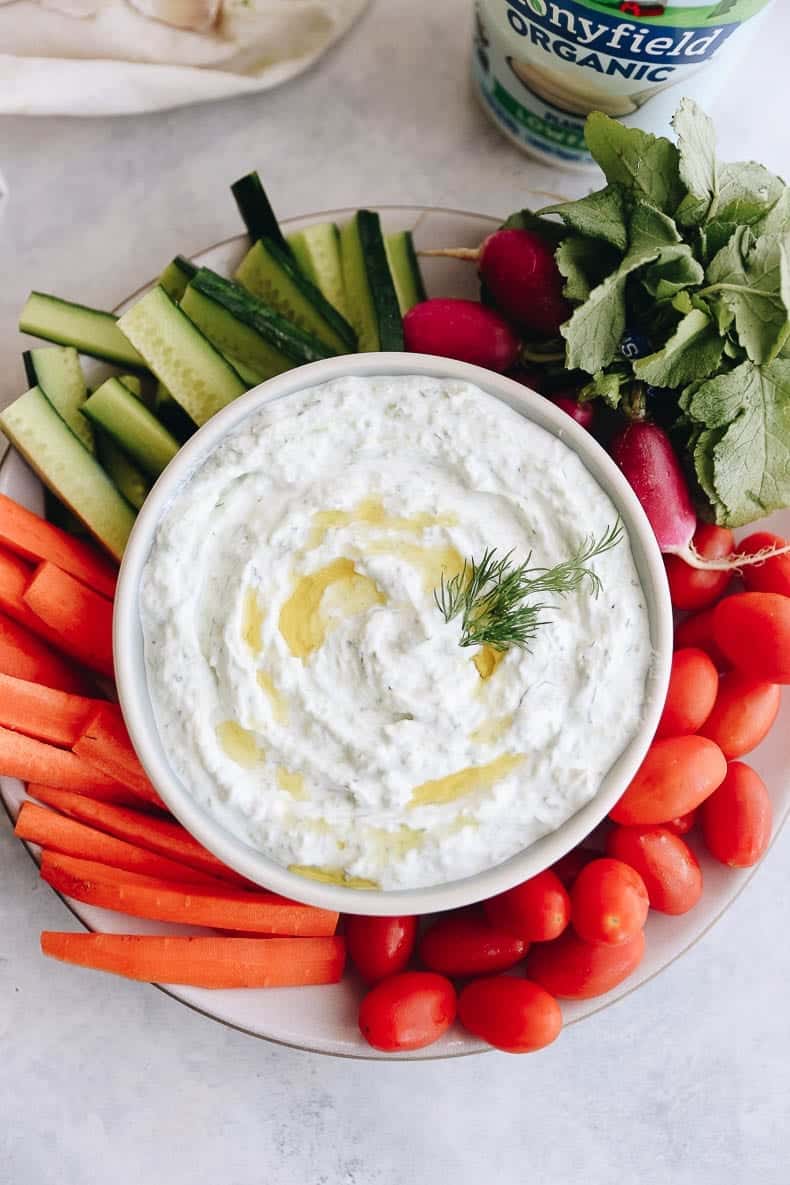 Easy Tzatziki Dip [Ready in 10 Minutes] - The Healthy Maven