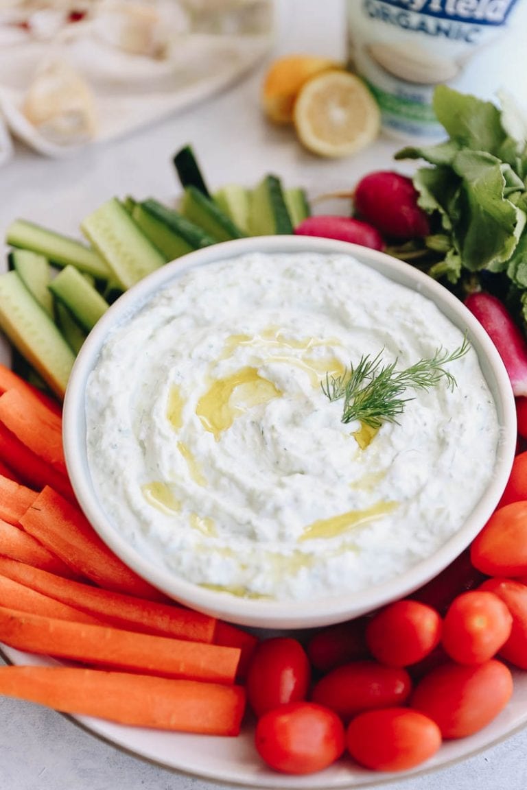 Easy Tzatziki Dip [Ready in 10 Minutes] - The Healthy Maven