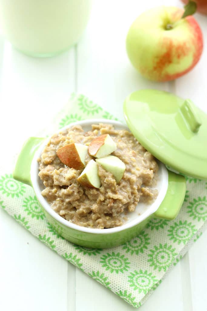 Slow Cooker Apple Pie SteelCut Oatmeal The Healthy Maven