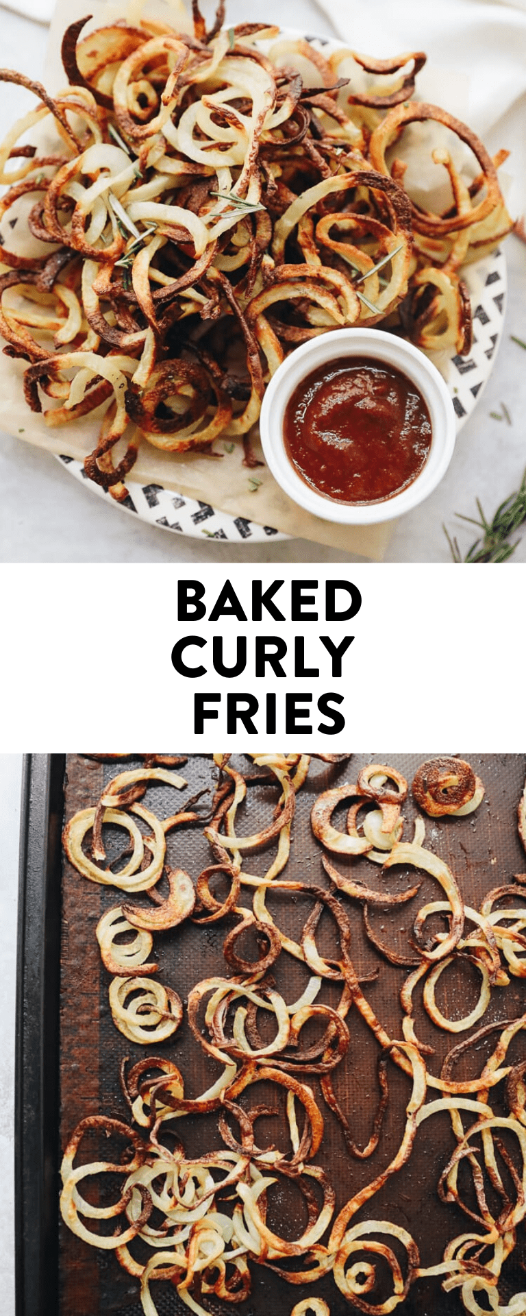 How To Make Baked Curly Fries [with a Spiralizer!] - The Healthy Maven