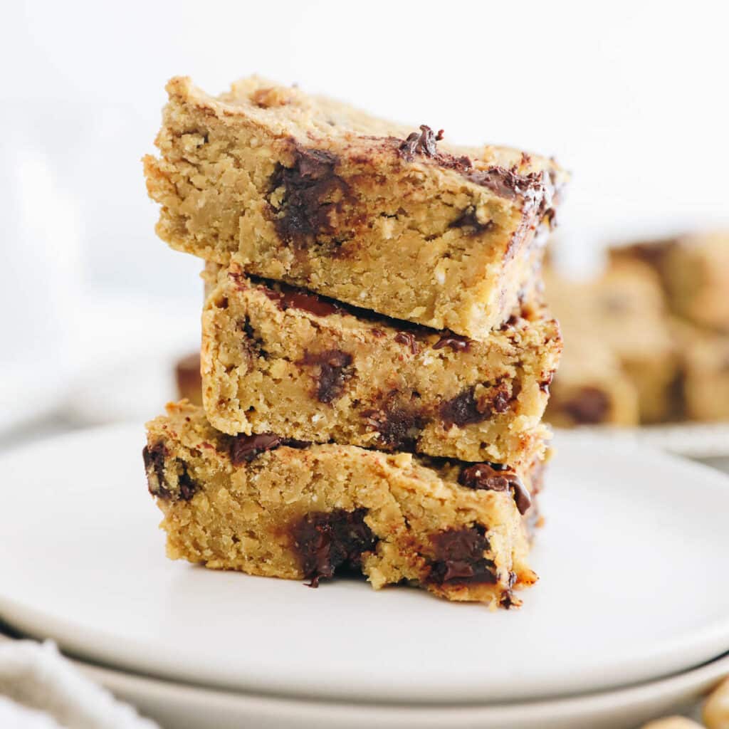 Chickpea Blondies [GlutenFree + High Protein] The Healthy Maven