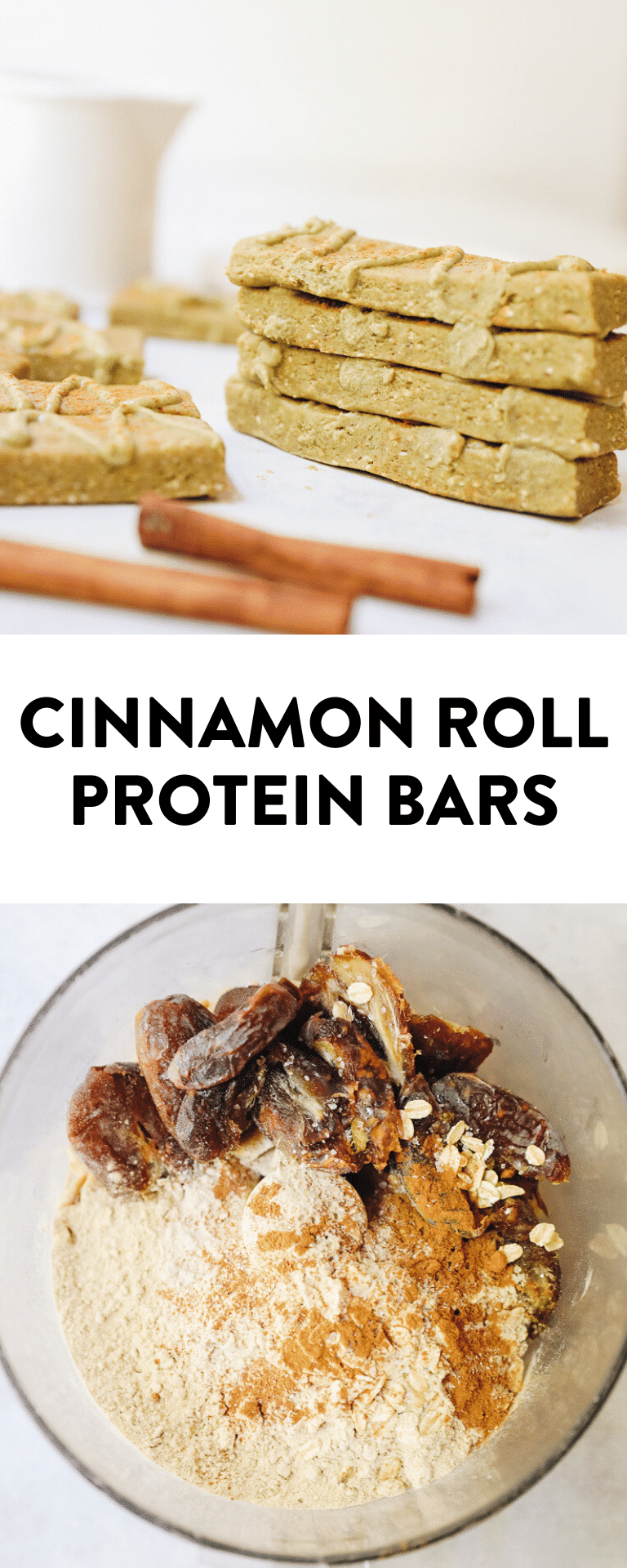 No Bake Cinnamon Roll Protein Bars