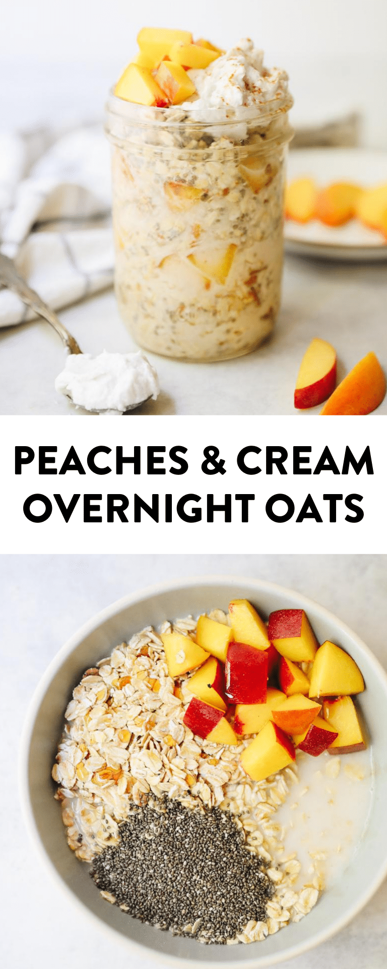 Peaches and Cream Overnight Oats