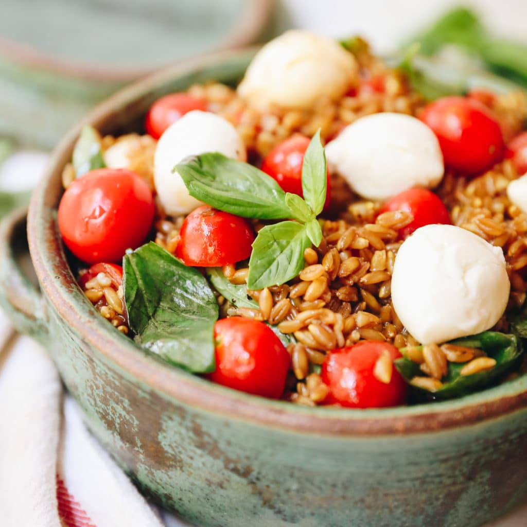 Farro Caprese Salad