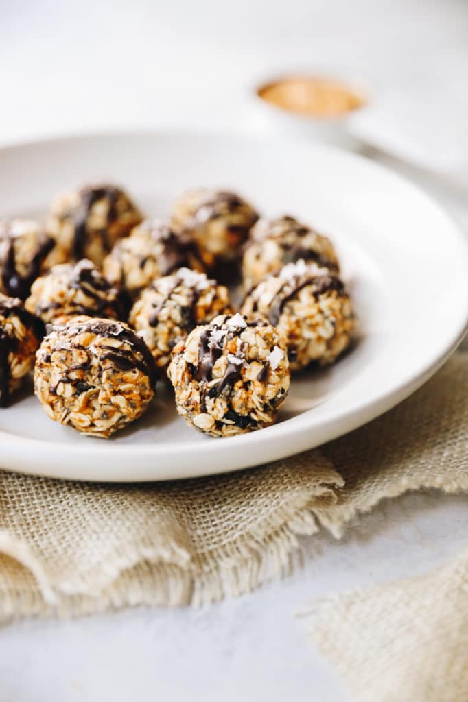 Peanut Butter Energy Balls [No Food Processor] The Healthy Maven