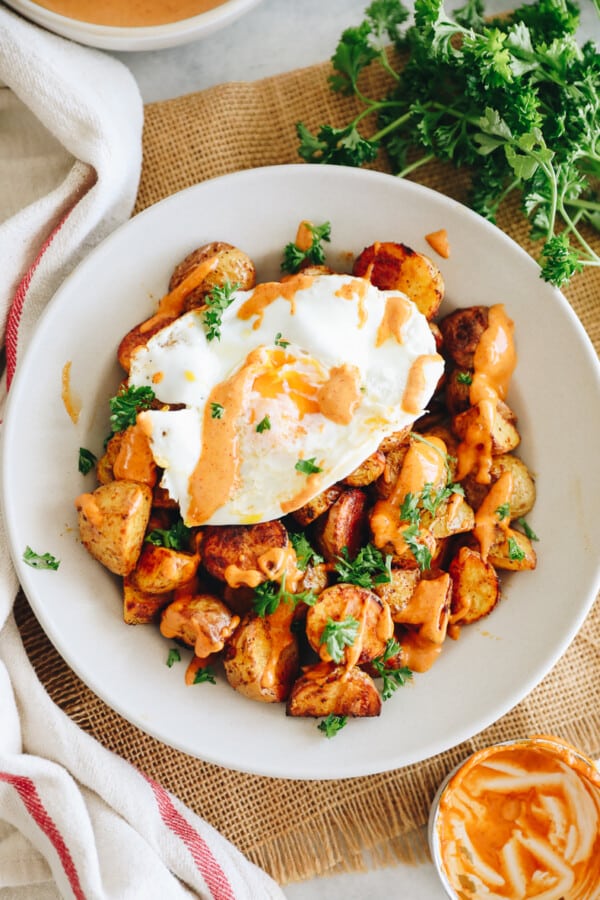 Easy Patatas Bravas [with Fried Eggs] The Healthy Maven