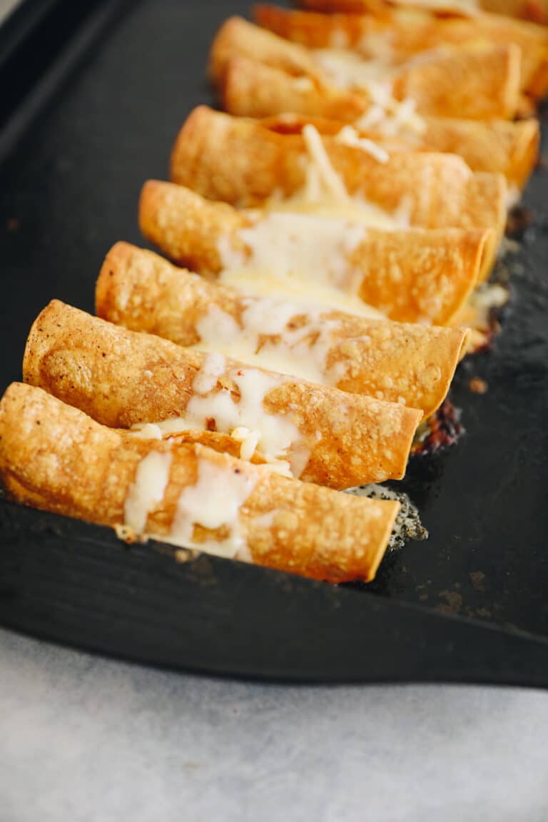 Instant Pot Chicken Taquitos [Baked not Fried!] The Healthy Maven