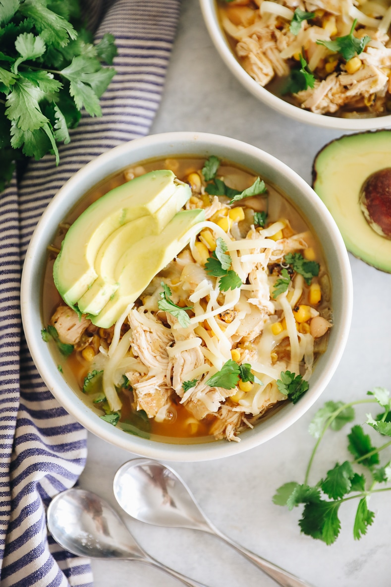 Instant Pot White Chicken Chili - The Skinnyish Dish