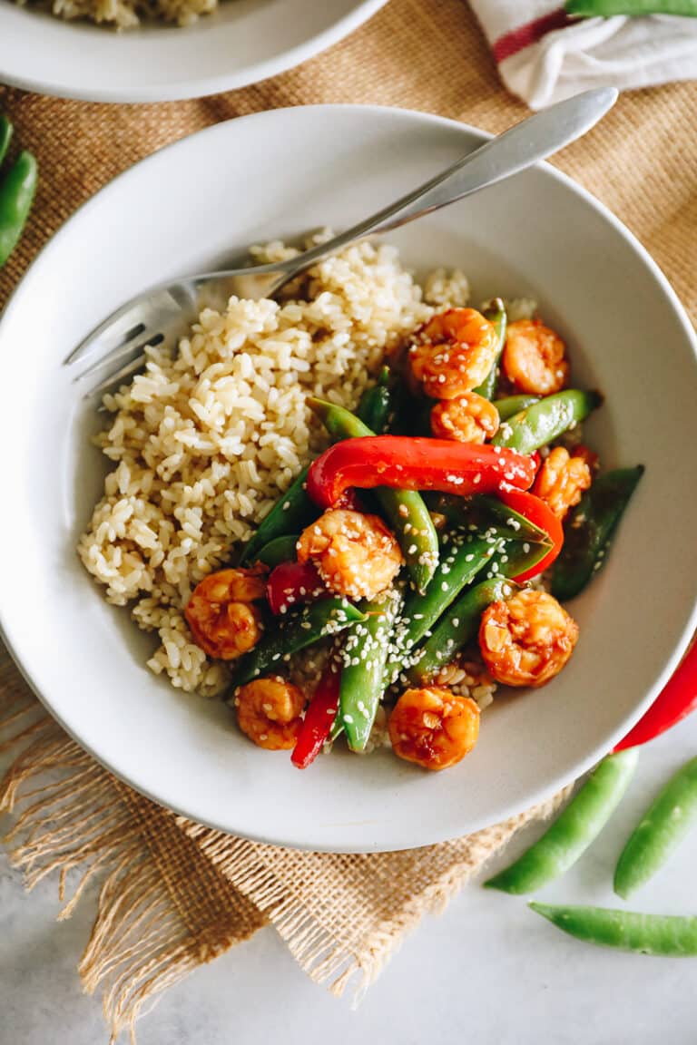 Spicy Sesame Shrimp and Veggie Stir Fry The Healthy Maven