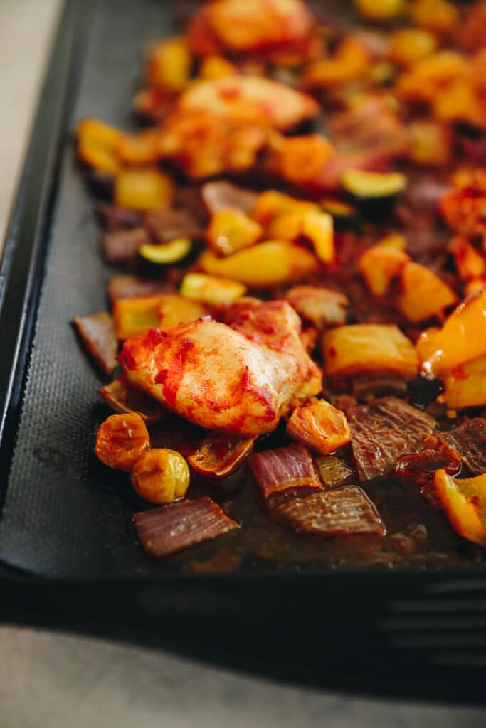 SheetPan Harissa Chicken The Healthy Maven