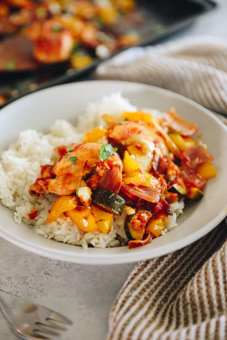 SheetPan Harissa Chicken The Healthy Maven