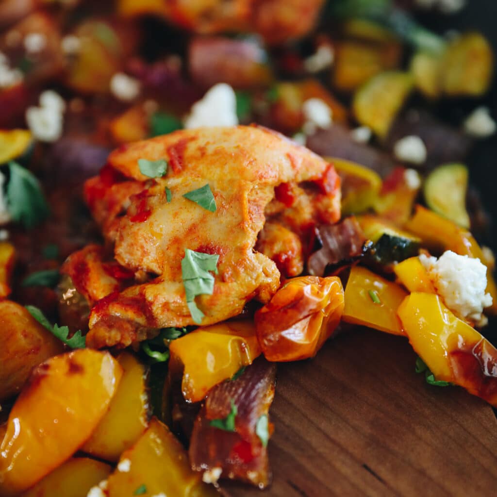SheetPan Harissa Chicken The Healthy Maven