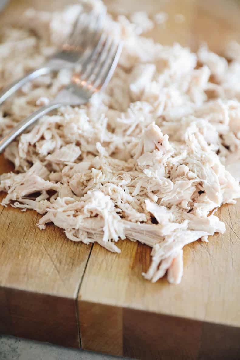 shredded chicken for pozole verde