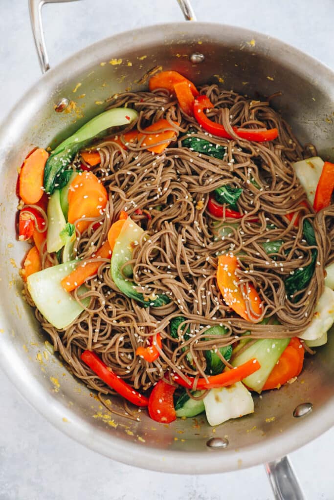 Veggie-Packed Sesame Soba Noodle Recipe - The Healthy Maven
