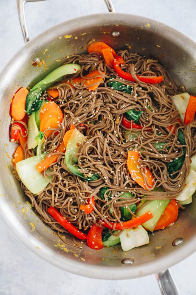 VeggiePacked Sesame Soba Noodle Recipe The Healthy Maven