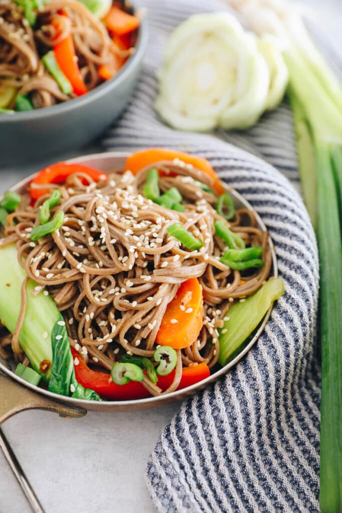 VeggiePacked Sesame Soba Noodle Recipe The Healthy Maven