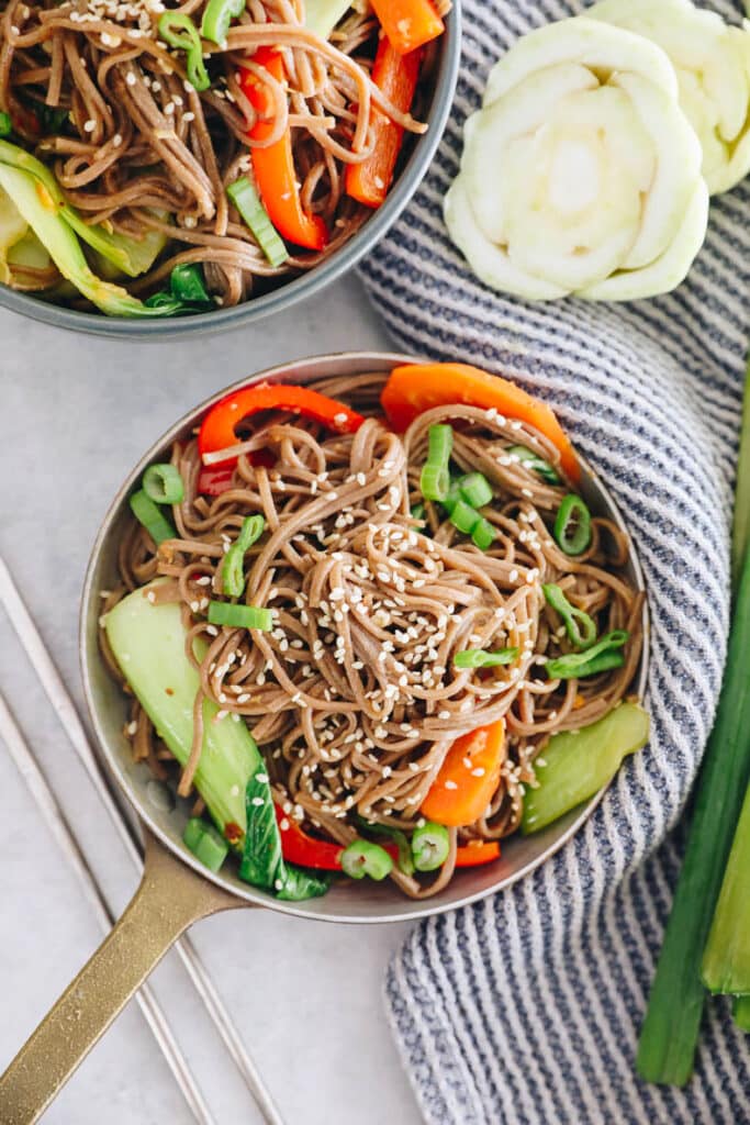 Veggie-Packed Sesame Soba Noodle Recipe - The Healthy Maven