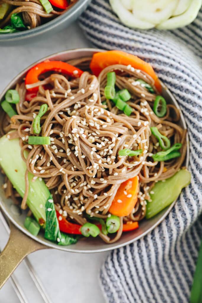 VeggiePacked Sesame Soba Noodle Recipe The Healthy Maven