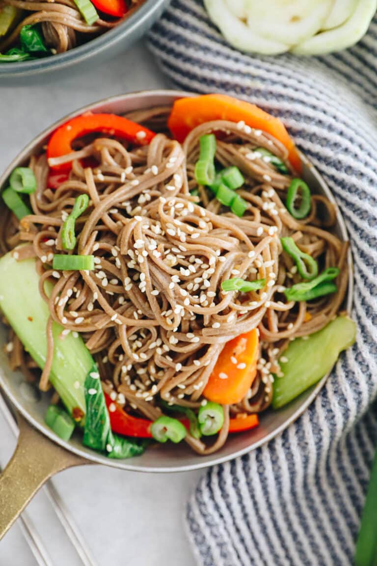 VeggiePacked Sesame Soba Noodle Recipe The Healthy Maven