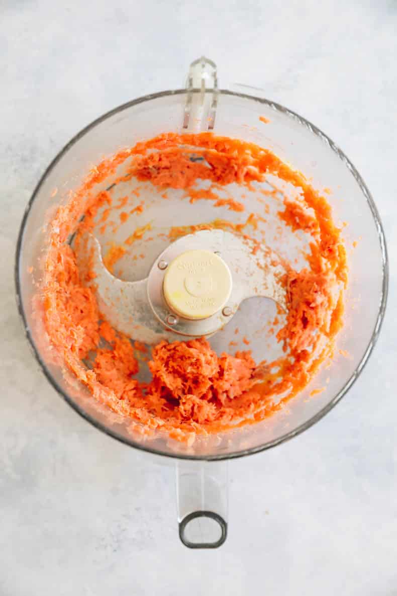 salmon burgers in a food processor