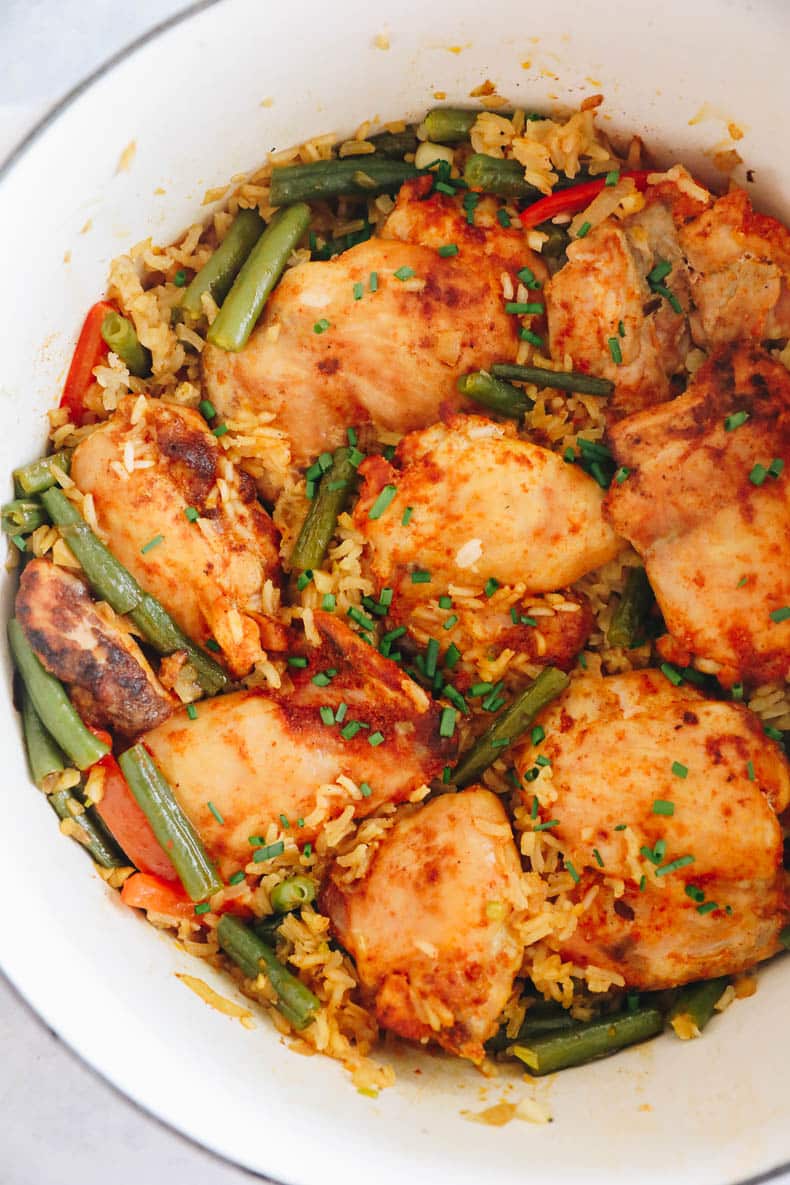 One Pot Chicken and Rice - The Healthy Maven