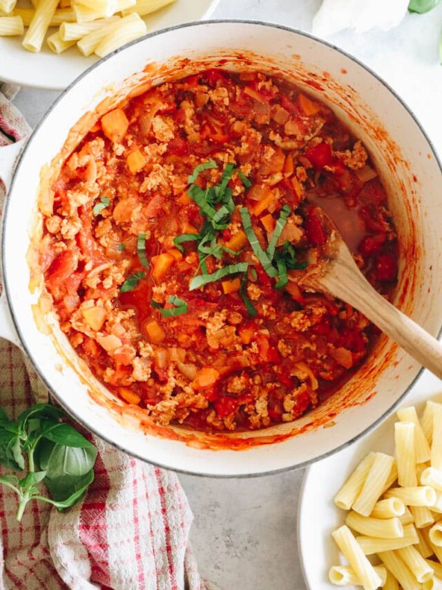 Hearty   Delicious Turkey Bolognese Sauce The Healthy Maven