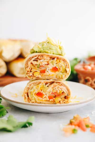Pulled Chicken Burrito Recipe - The Healthy Maven